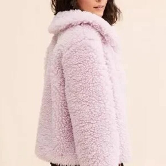 NWT Vero Moda Elvira Teddy Jacket in Lavender Pastel Purple - Picture 5 of 16